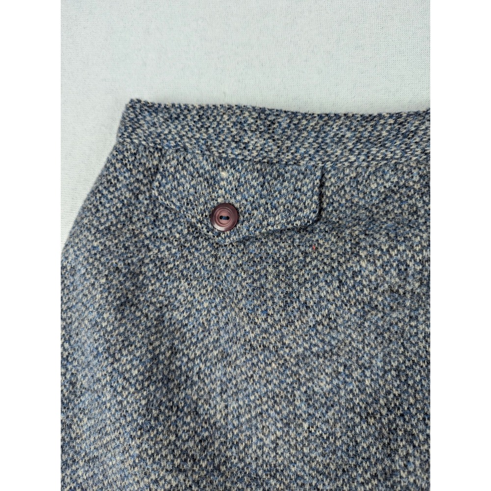 Prestige of Boston Tweed Marled Wool Pencil Skirt Blue Gray High Waist 25 VTG - Picture 7 of 13